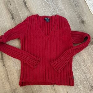 Abercrombie & Fitch Cherry V-Neck Sweater